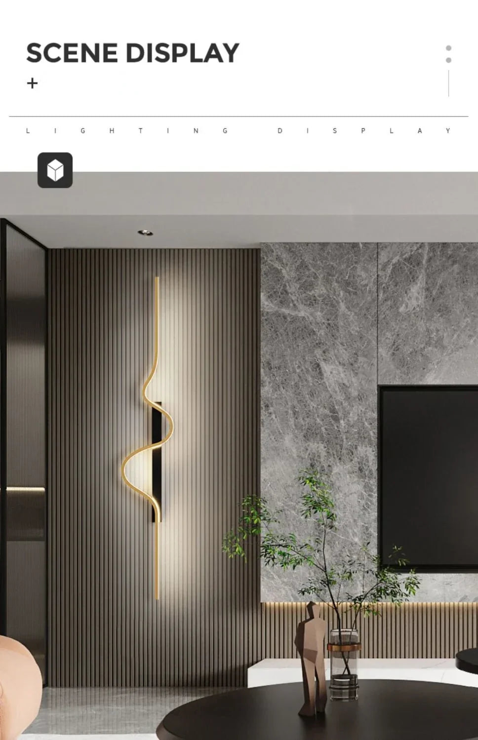 Dlight Decor Black Modern LED Wall Light Fixture