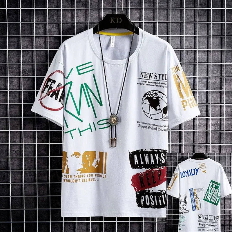 Suits for men Summer Casual Short Sleeve T-shirt + Shorts Sets sweatpants Anime Sporty Two-piece Stylish Sport Outfit T-shirts