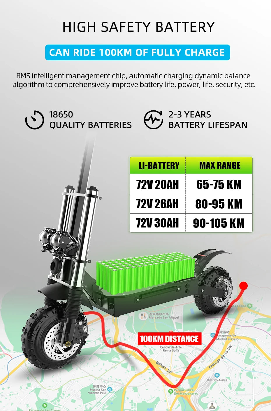 6000W Electric Scooter for Adults 85KM/H Max Speed Dual Motor 11" Off Road Tire E Scooter 30AH Lithium Battery Shock Absorption