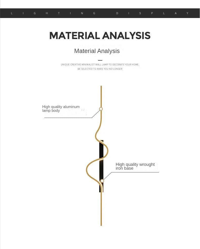 Dlight Decor Black Modern LED Wall Light Fixture