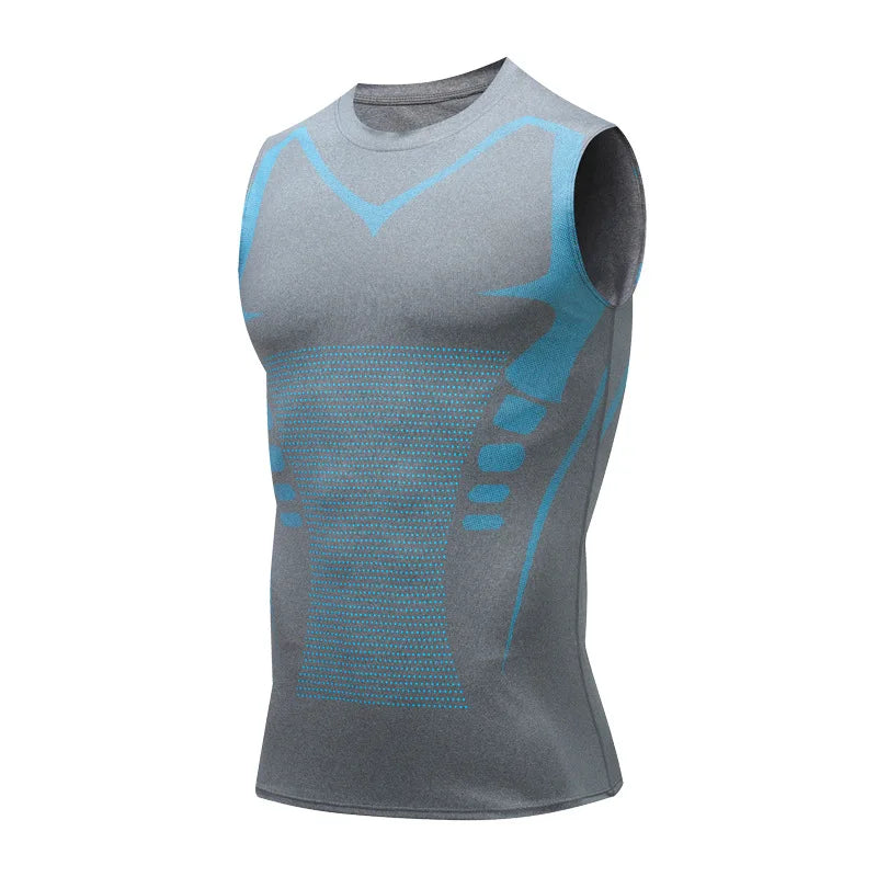 Mans Compression Tank Top Men Gym Shirt Sleeveless Quick Dry Sportswear Male Fitness Bodybuilding Vest Workout Muscle Top