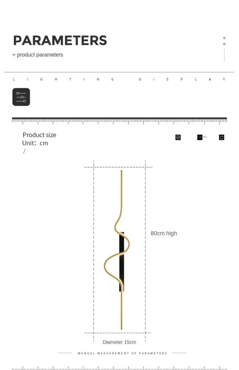 Dlight Decor Black Modern LED Wall Light Fixture