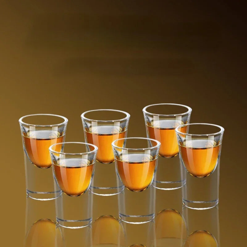 Dlight Decor 6pc 15ml Shot Glass Set – Thick Bottom Mini Liquor Cups