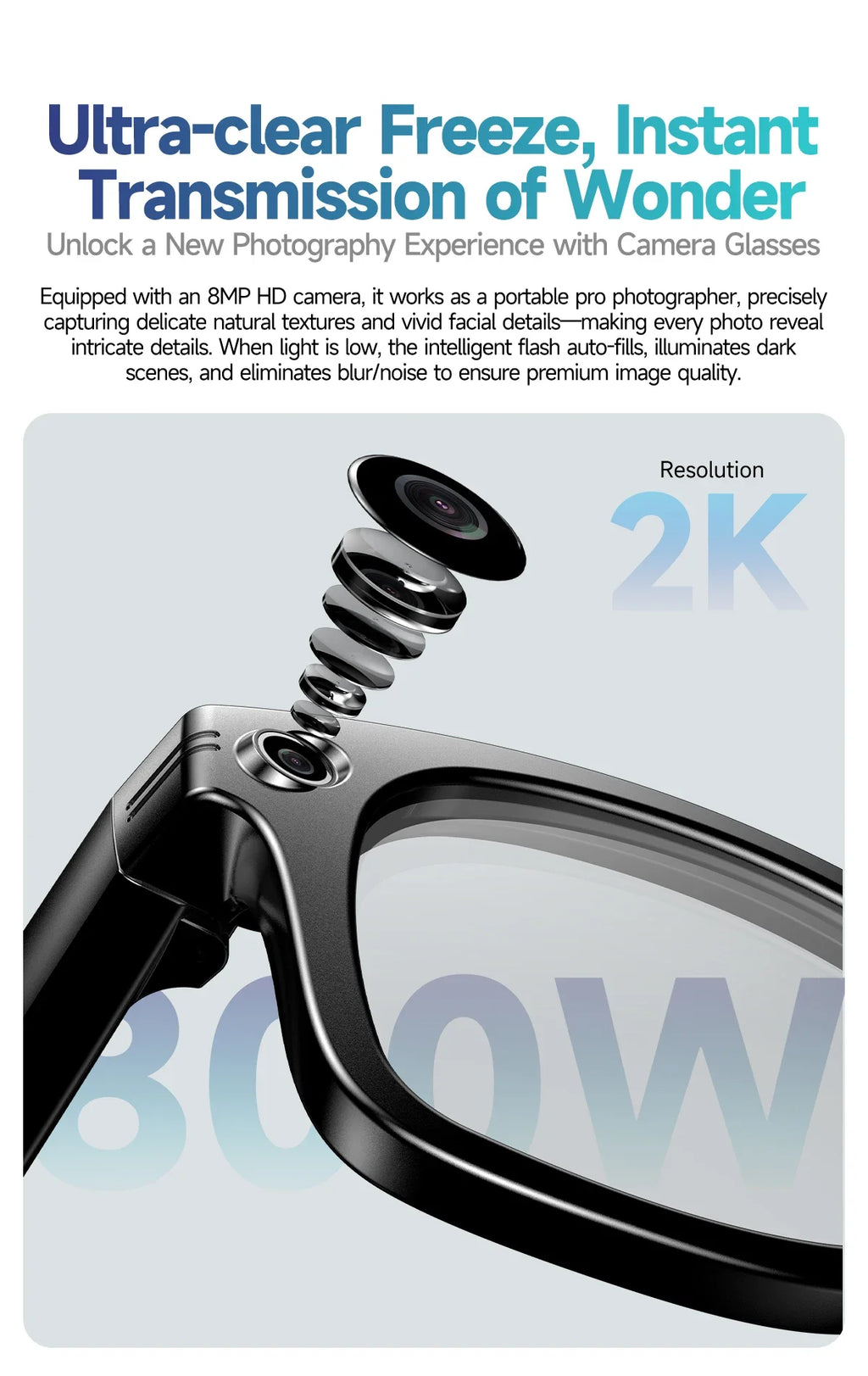 AI Smart Glasses with 8MP Camera Video Recording 100+ Languages Translation Sunglasses Bluetooth Call Music Play Men Women 2025