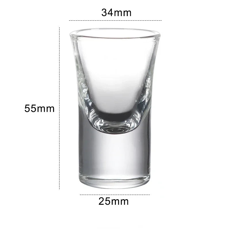 Dlight Decor 6pc 15ml Shot Glass Set – Thick Bottom Mini Liquor Cups