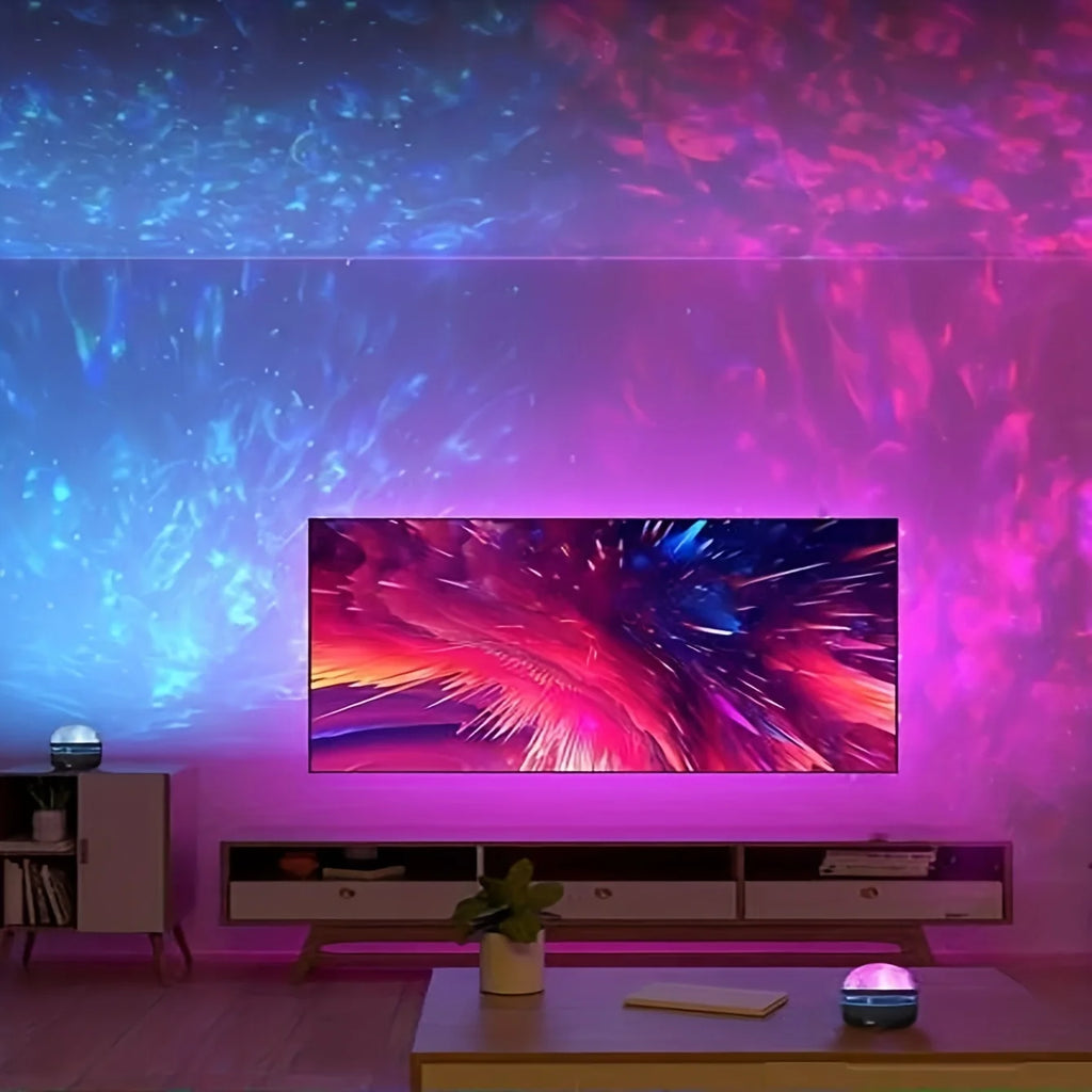 1pc Star Projector, Galaxy Projector, Water Ocean Wave Projector For Bedroom Night Light  Room Decor With 7-Colors Patterns