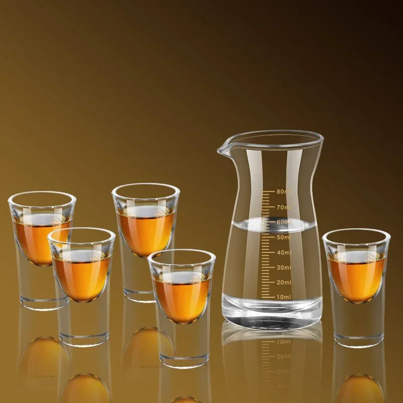 Dlight Decor 6pc 15ml Shot Glass Set – Thick Bottom Mini Liquor Cups