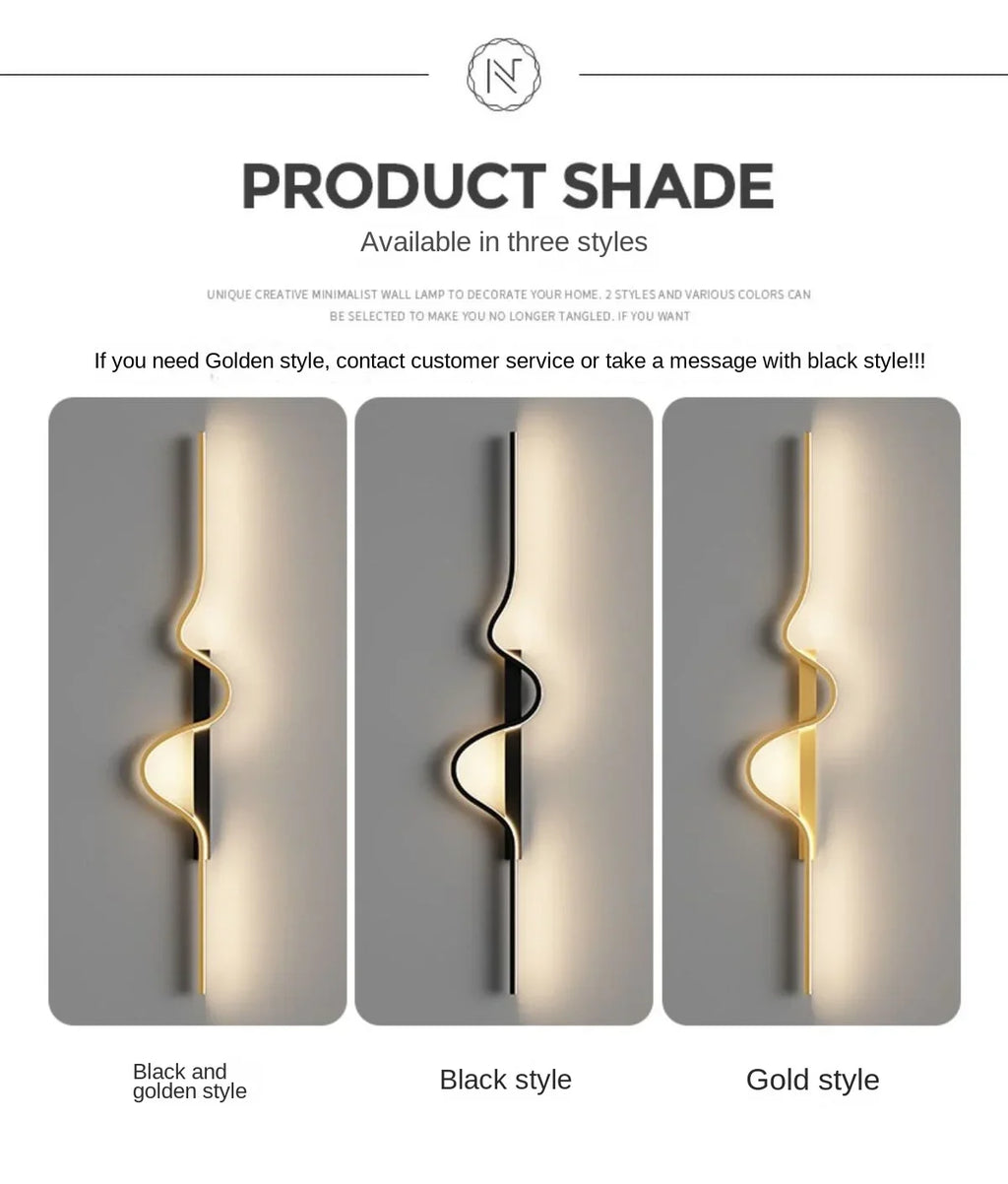 Dlight Decor Black Modern LED Wall Light Fixture