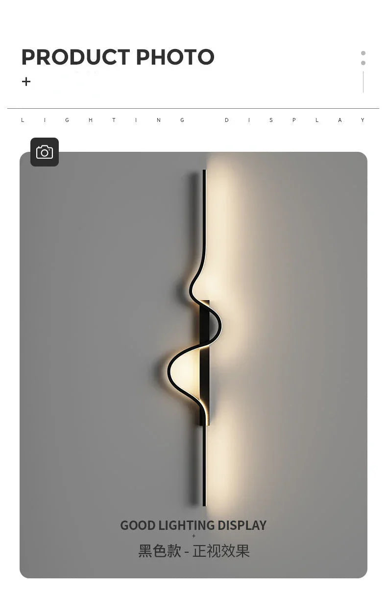 Dlight Decor Black Modern LED Wall Light Fixture