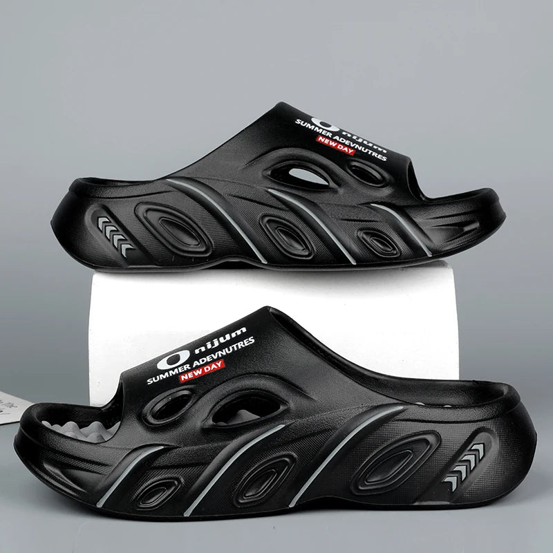 Summer Men's Massage Slippers Indoor Outdoor Sandals Beach Men Casual Shoes Comfortable Slides Flip-flop Men Women Home Slippers