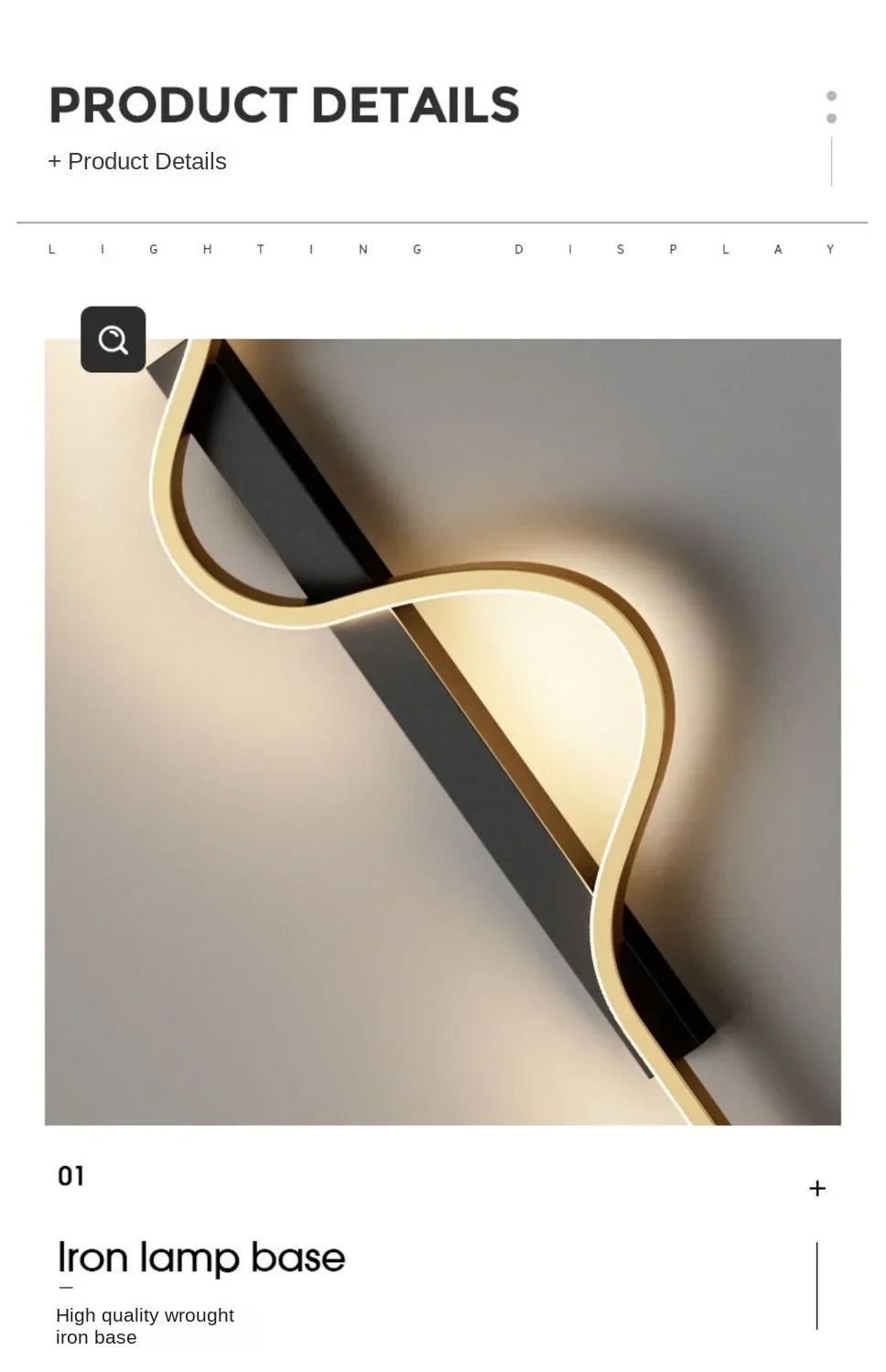 Dlight Decor Black Modern LED Wall Light Fixture