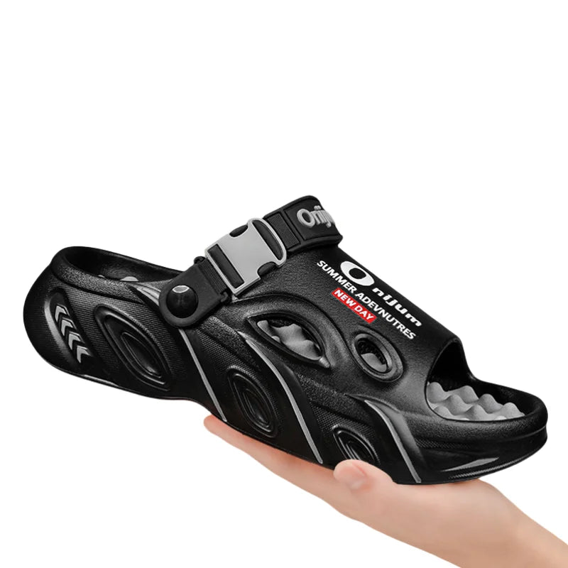 Summer Men's Massage Slippers Indoor Outdoor Sandals Beach Comfortable Soft Slides Clogs Casual Shoes Men Women Home Slippers